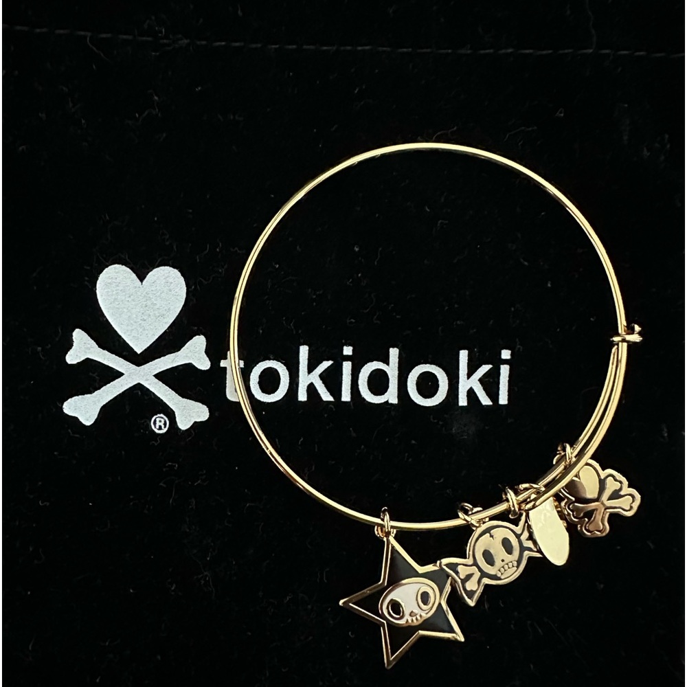 Tokidoki Adios bangle bracelet gold tone jewelry new
